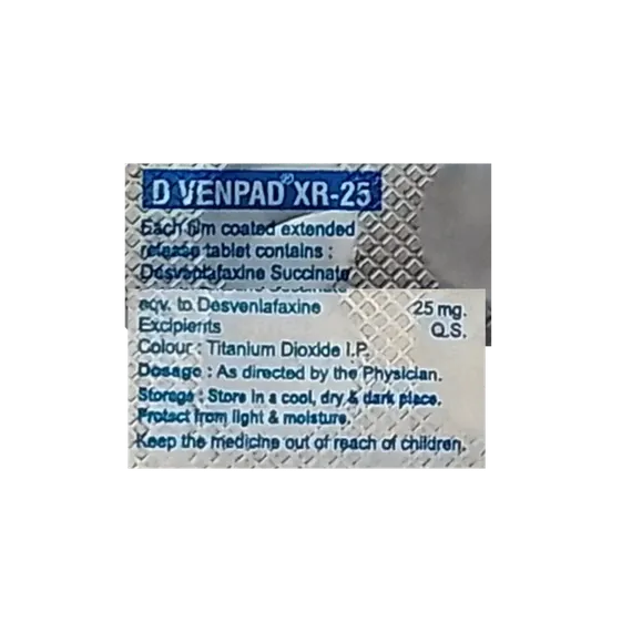 d venpad xr 25mg tablet 10's
